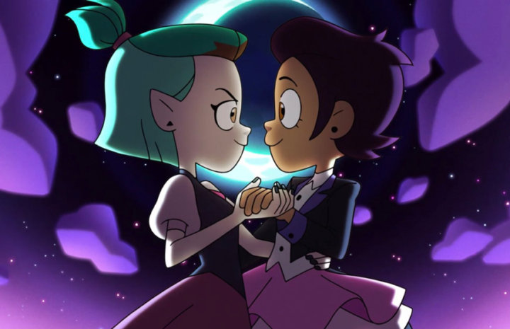 two animated characters close